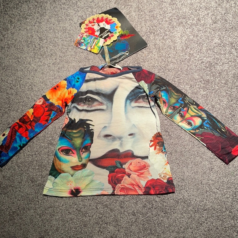 NWT Desigual Cirque Du Soleil Girl Long Sleeve Top
